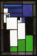 Theo van Doesburg Stained-glass Composition Female Head. oil painting on canvas